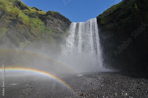 Skogafoss waterfall  Iceland.