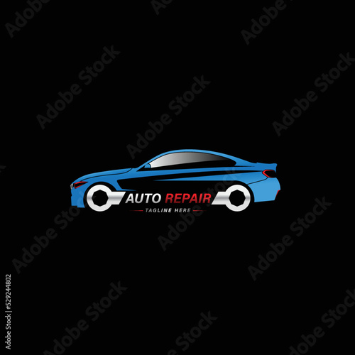 Auto repair logo template design. Vector illustration