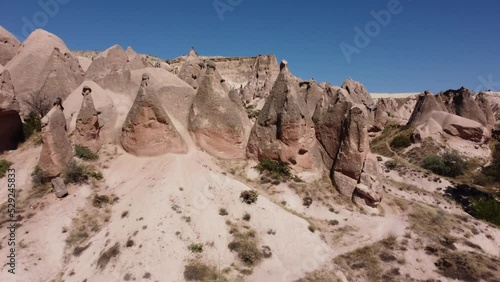 Amazing landscapes of Cappadocia. Copter view