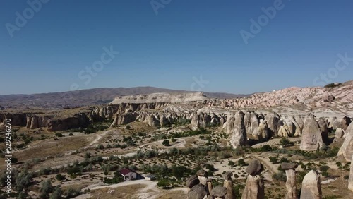 Amazing landscapes of Cappadocia. Copter view