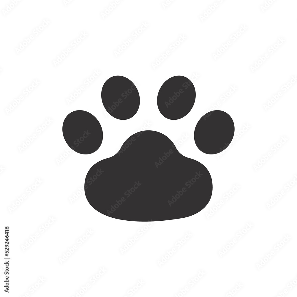 Dog and cat paws with sharp claws. cute animal footprints Dog and cat paws with sharp claws. cute animal footprints