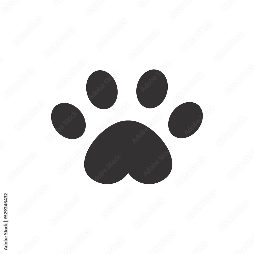 Dog and cat paws with sharp claws. cute animal footprints Dog and cat paws with sharp claws. cute animal footprints