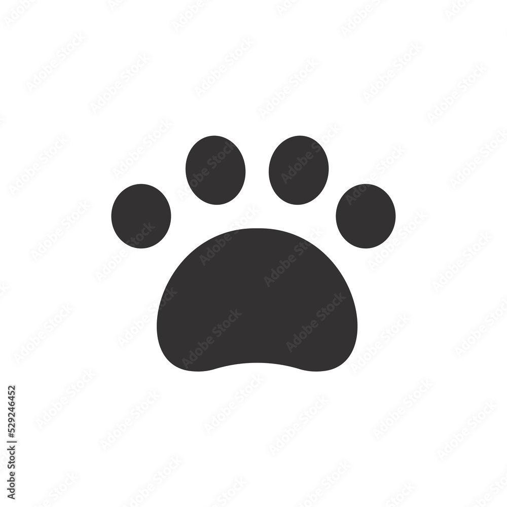 Dog and cat paws with sharp claws. cute animal footprints Dog and cat paws with sharp claws. cute animal footprints