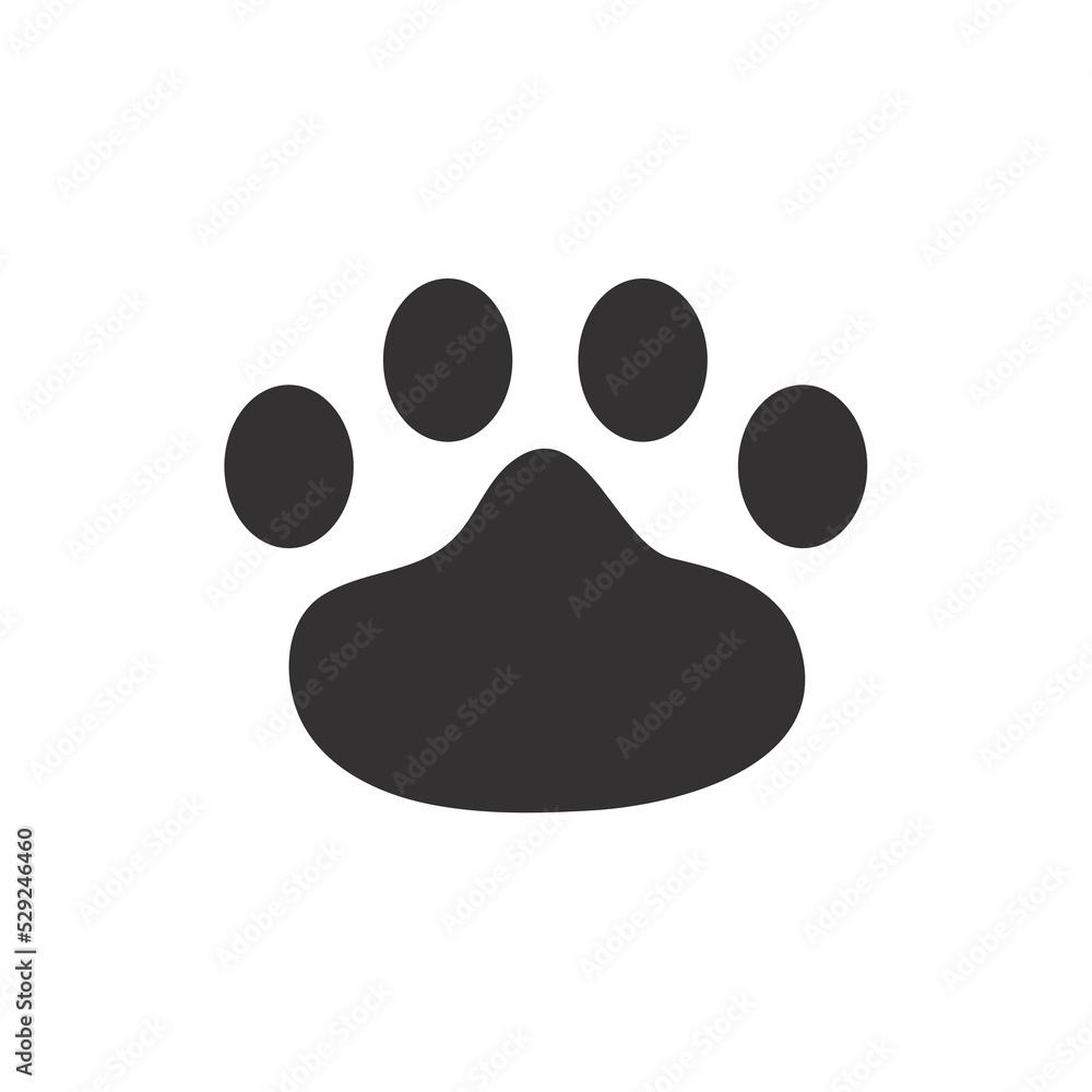 Dog and cat paws with sharp claws. cute animal footprints Dog and cat paws with sharp claws. cute animal footprints