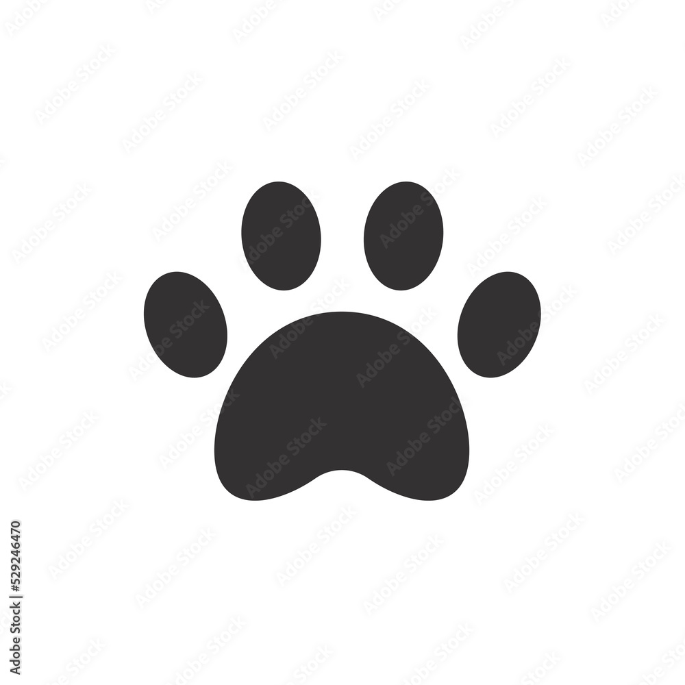 Dog and cat paws with sharp claws. cute animal footprints Dog and cat paws with sharp claws. cute animal footprints
