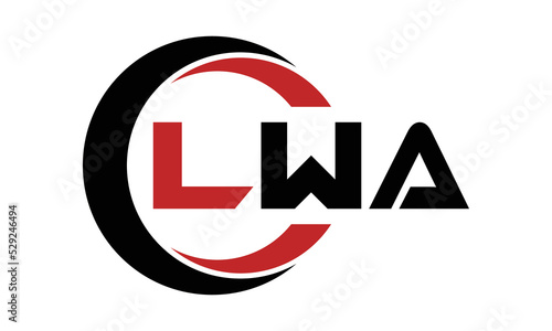 LWA three letter swoosh logo design vector template | monogram logo | abstract logo | wordmark logo | letter mark logo | business logo | brand logo | flat logo | minimalist logo | text | word | symbol