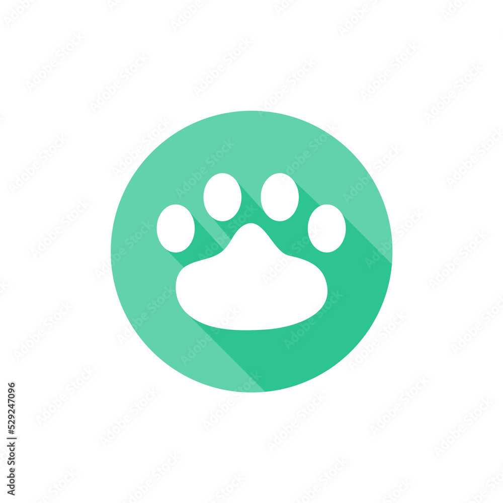 Fototapeta premium Dog and cat paws with sharp claws. cute animal footprints
