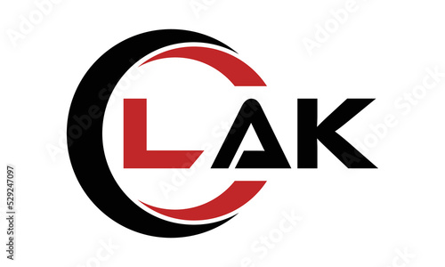 LAK three letter swoosh logo design vector template | monogram logo | abstract logo | wordmark logo | letter mark logo | business logo | brand logo | flat logo | minimalist logo | text | word | symbol