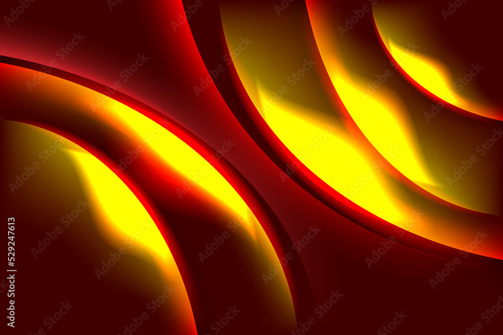 curve light rays red flame stripes lines with yellow speed motion blur over dark background curve light rays red flame stripes lines with yellow speed motion blur over dark background