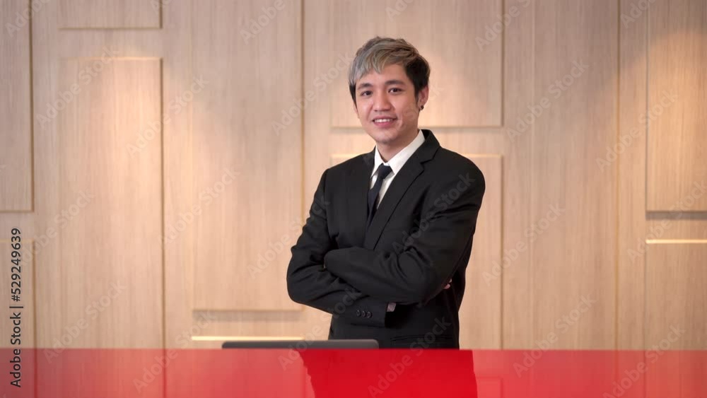 Smart and good looking Asian businessman in business formal suit portrait. Smart and good looking Asian businessman in business formal suit portrait.