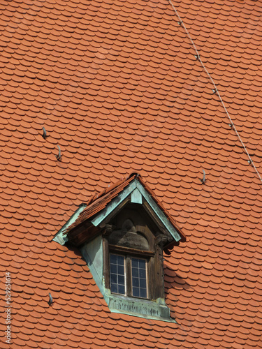 Detail of dormer in the Marienkirche. City center of Berlin. Germany.