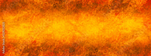 Bright fiery seamless texture in orange and yellow tones with veins and scratches grungy metal background. orange grunge watercolor paint on concrete wall textured. Abstract red gold Background.