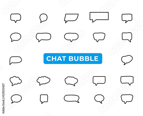 Speech Bubble set. Talk bubble. Cloud speech bubbles collection. Vector
