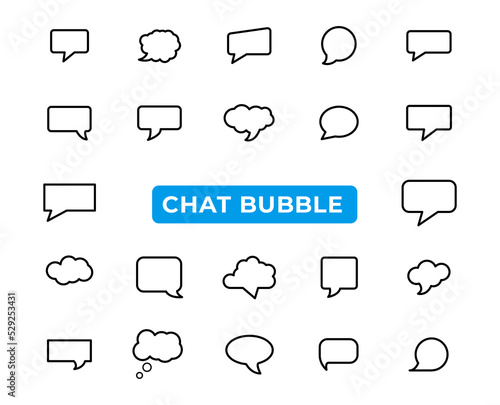 Speech Bubble set. Talk bubble. Cloud speech bubbles collection. Vector