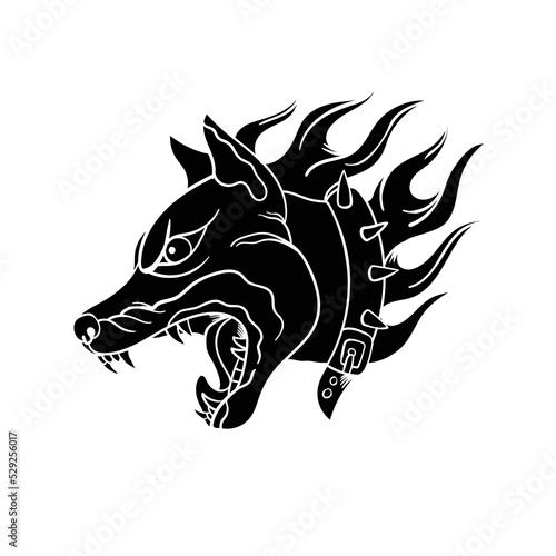 doberman silhouette vector design traditional