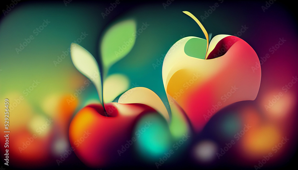 Obraz premium wallpaper red apple
