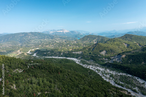 Drone view of nature landscape of Central Greece