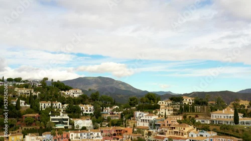 Aerial view of La Heredia, Benahavis, Malaga, Spain photo