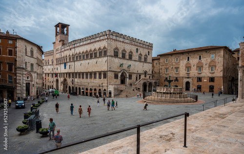 Perugia. Art of the palaces and churches of the medieval historic center.