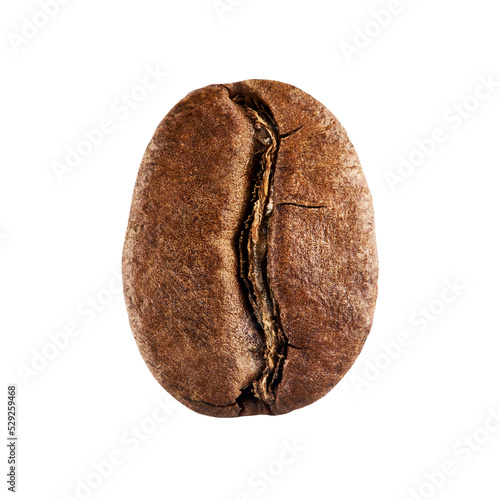 Obraz na płótnie Coffee bean isolated on transparent background. PNG
