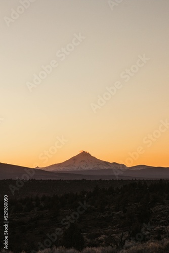 Sunset over the mountain in Bend
