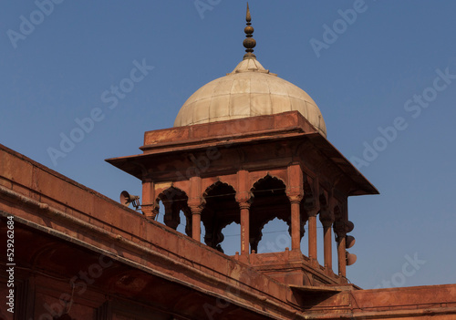 balcony on wall of Jama Masjid mosque in Old Delhi
