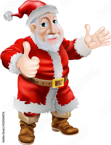 Thumbs up cartoon Santa