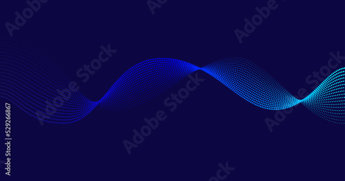 wave stripe line with blue ray light shape with molecule structure polygonal with network connection science futuristic energy modern digital technology concept