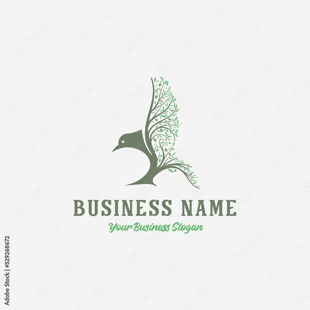 Bird Tree Logo Design Bird Tree Logo Design