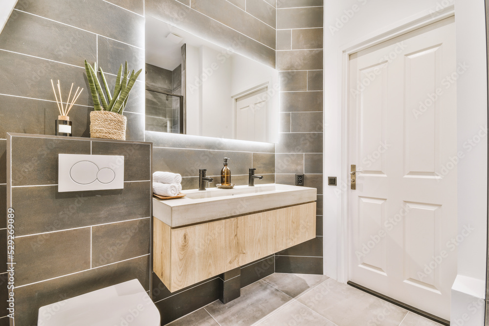 Sink at wall with mirror Sink at wall with mirror