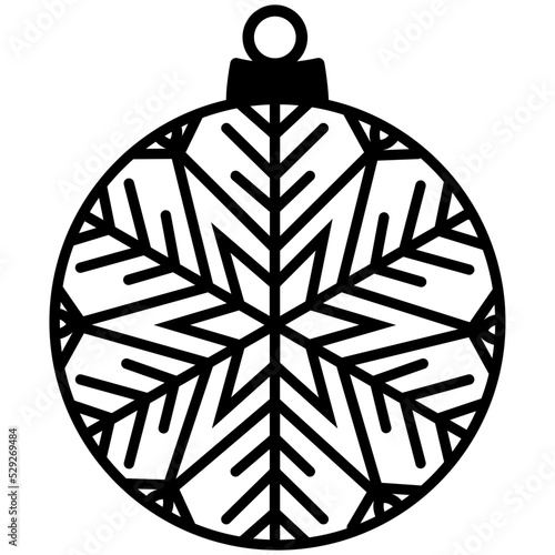 Christmas ball svg, Snowflake ornament