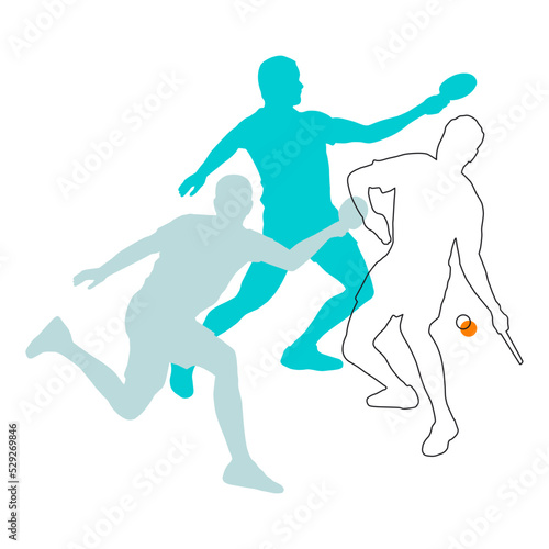 Table tennis sport graphic in vector quality.