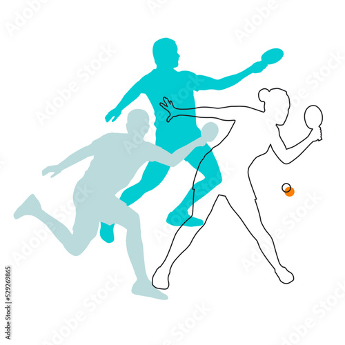 Table tennis sport graphic in vector quality.