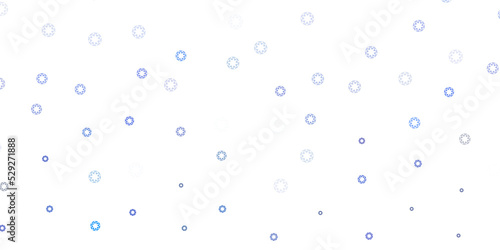 Light pink, blue vector background with spots.