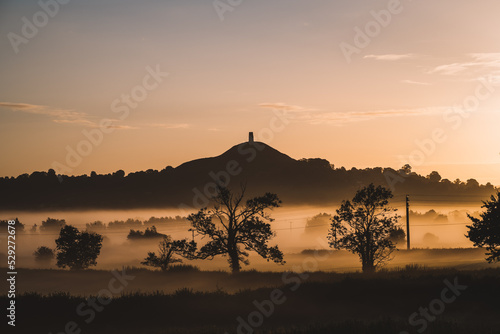 Glastonbury Tor on sunrise, United Kingdom