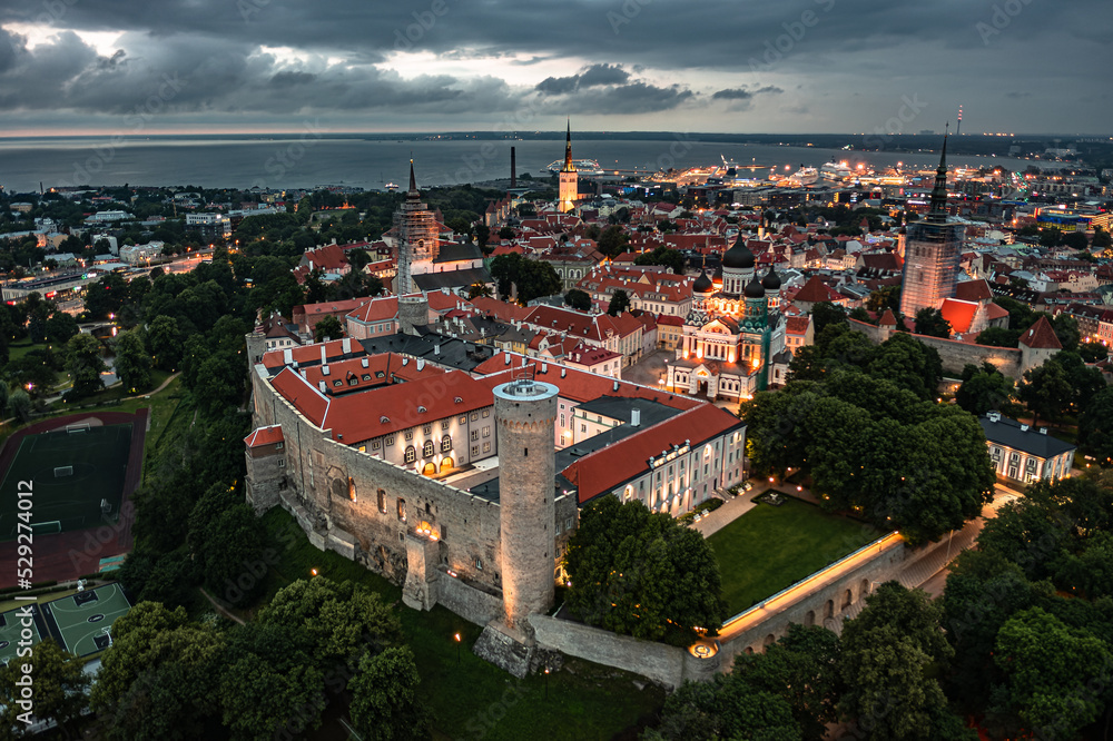 panorama of the Old City. Tallinn, Estonia. August 2022