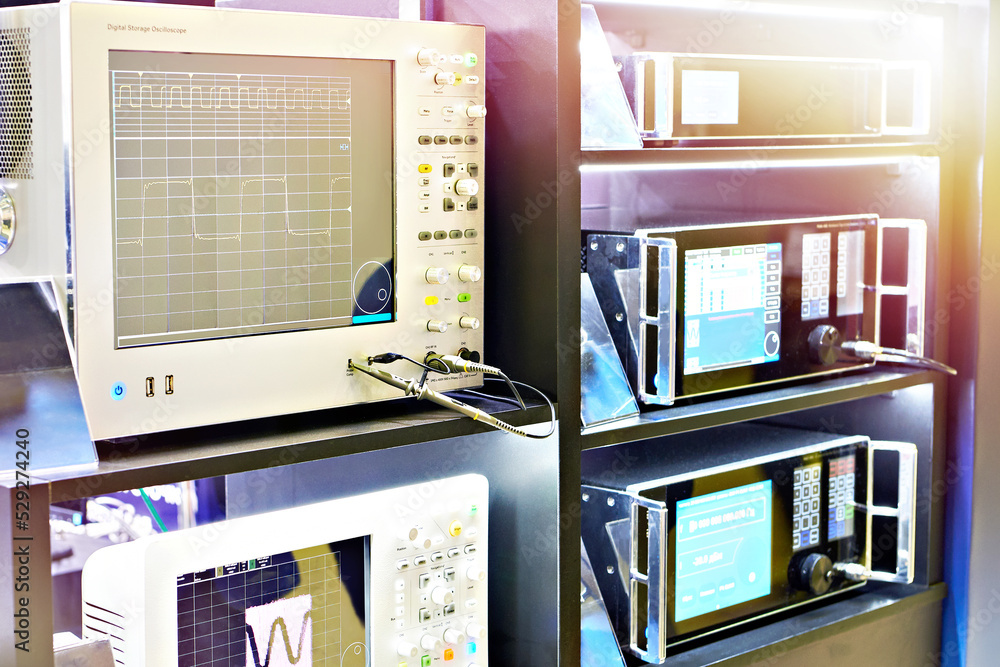 Digital storage oscilloscopes Stock Photo | Adobe Stock