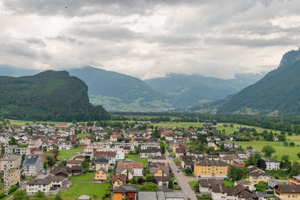 Landscape in Balzers in Liechtenstein