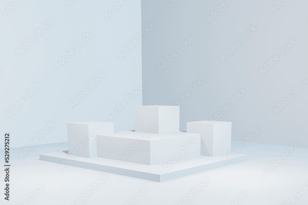 3d background stand display template podium .Showroom for cosmetic products 3d rendering . 3d background stand display template podium .Showroom for cosmetic products 3d rendering .