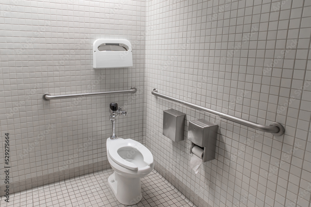 Handicap accessible bathroom in compliance with ADA American with
