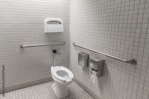 Tablou canvas Handicap accessible bathroom in compliance with ADA American with Disabilities a