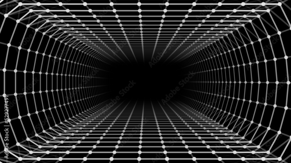 Abstract futuristic infinite tunnel. Vector illustration. Abstract futuristic infinite tunnel. Vector illustration.