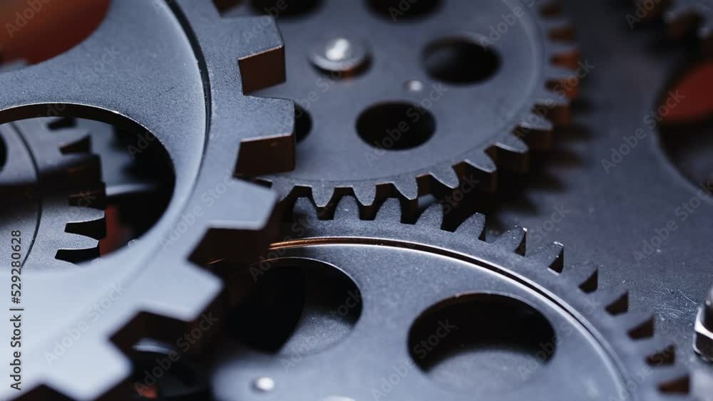 Abstract Retro Mechanic Turning Clock Gears Abstract Retro Mechanic Turning Clock Gears