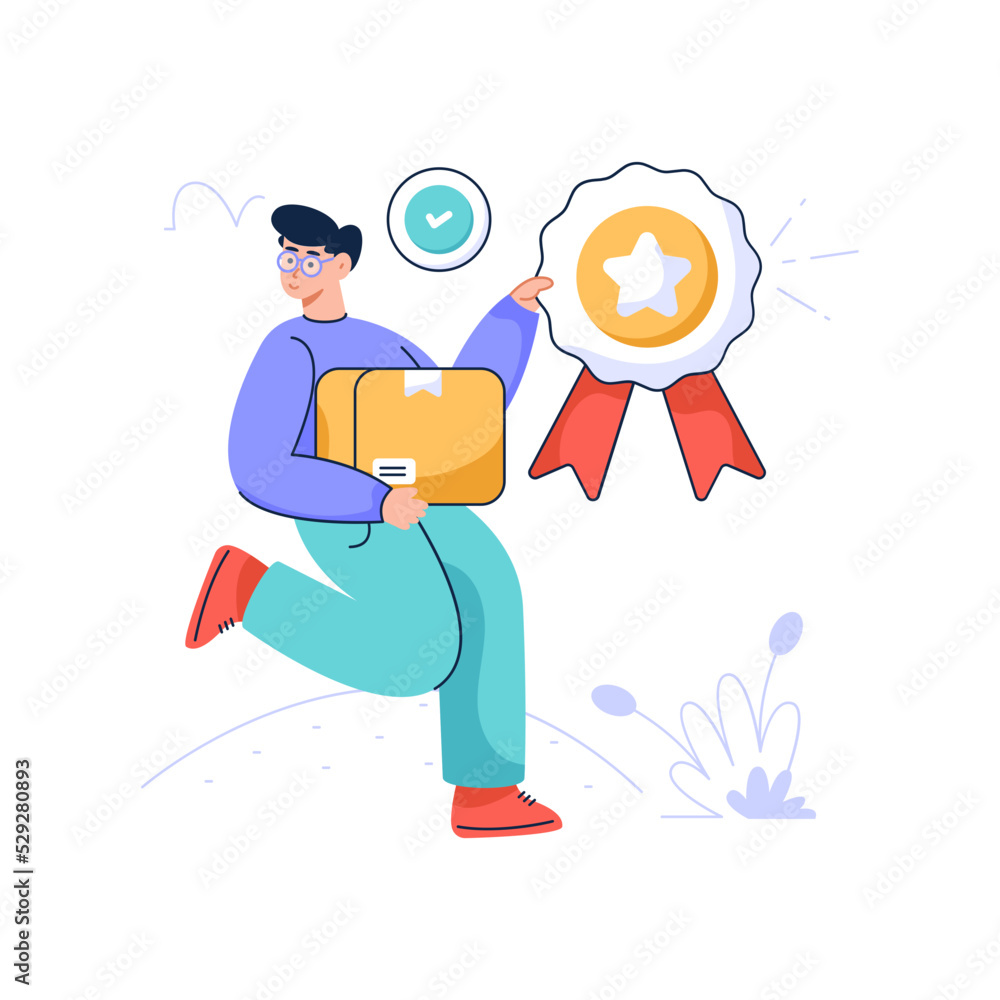 An influencer flat vector illustration