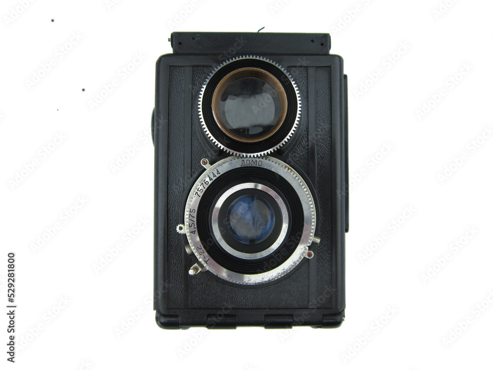 old black camera on transparent background