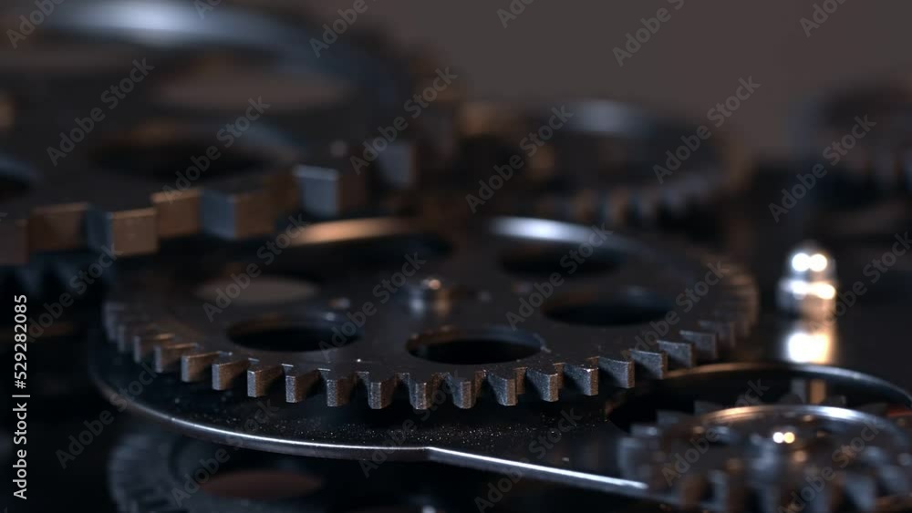 Abstract Retro Mechanic Turning Clock Gears Abstract Retro Mechanic Turning Clock Gears