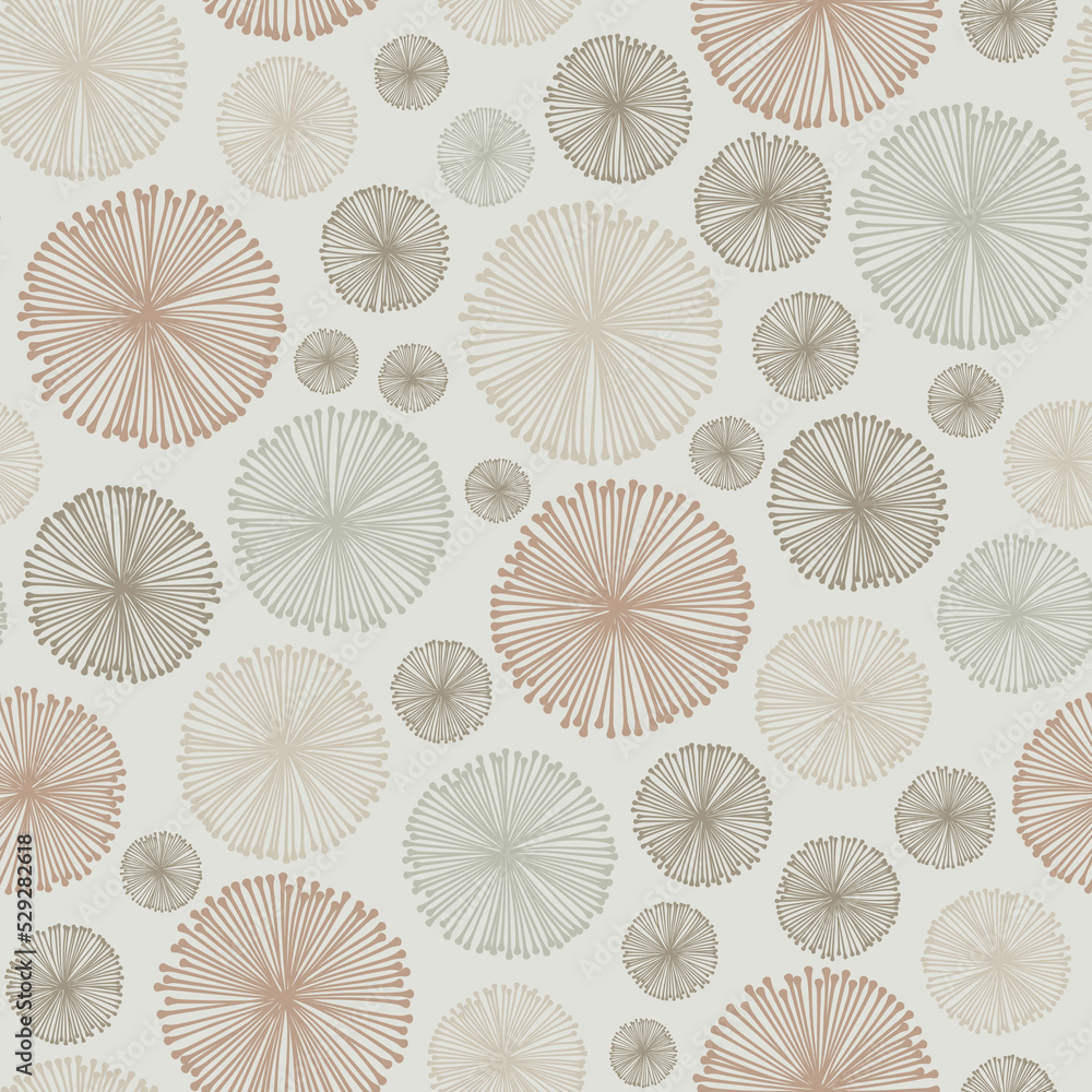 Circle texture with radial stripes. Vector seamless pattern. Pale gray and brown. Starburst with hand-drawn lines. For wrapping, fabric, wallpaper or cards. Circle texture with radial stripes. Vector seamless pattern. Pale gray and brown. Starburst with hand-drawn lines. For wrapping, fabric, wallpaper or cards.