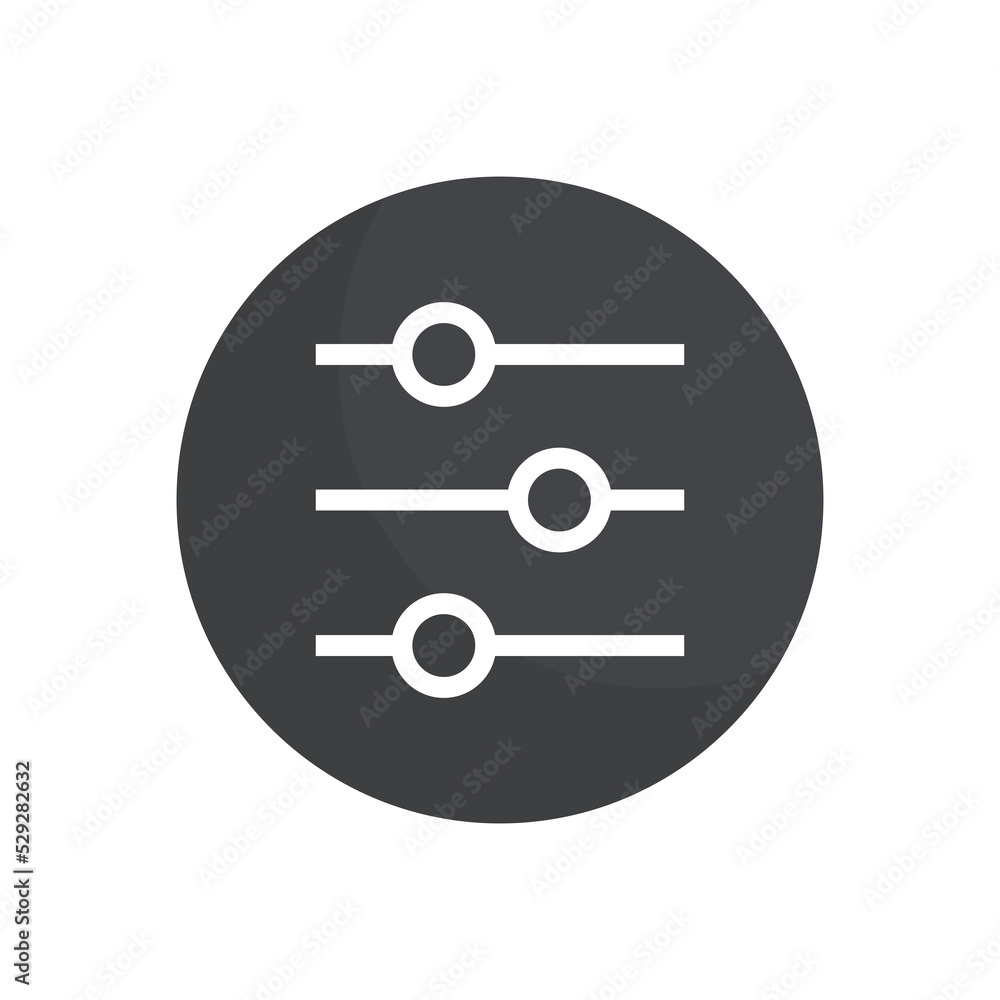Settings or adjustment icon. Pictogram for web or marketplace, clothing category. Isolated raster illustration on a white background. Settings or adjustment icon. Pictogram for web or marketplace, clothing category. Isolated raster illustration on a white background.