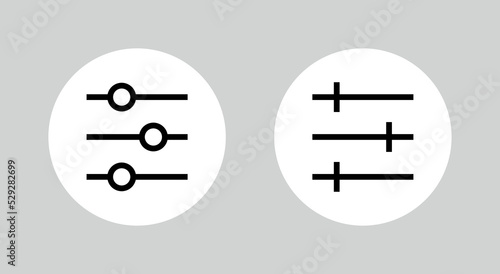 Settings or adjustment icon. Pictogram for web or marketplace, clothing category. Isolated vector illustration on a white background.