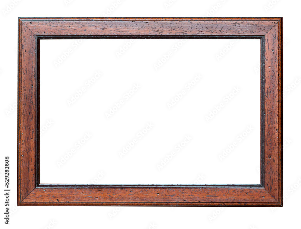 Fotografie wooden frame isolated on transparent background,